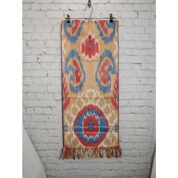 Beige/Blue/Red Multicolored Table Runner - Picture 5 of 5
